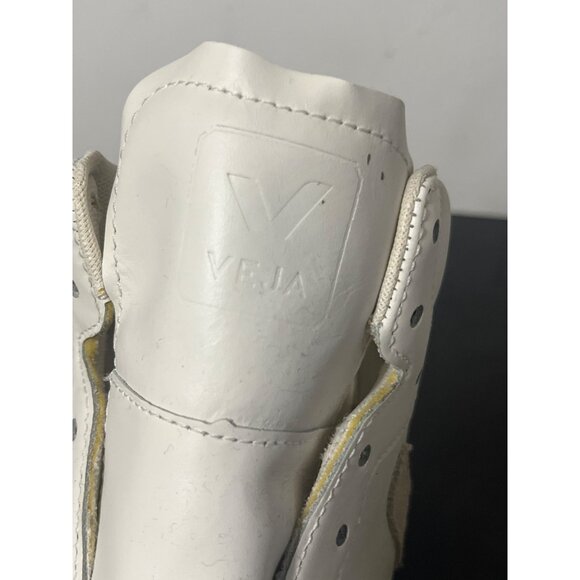 VEJA V-15 White Leather High Top Sneakers Women’s 10 • Minimalist Classic - Picture 4 of 12